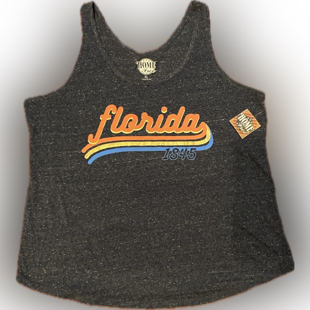 B65 New Women’s Florida 1845 Tank Top Heather Blue Size XL
